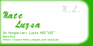 mate luzsa business card